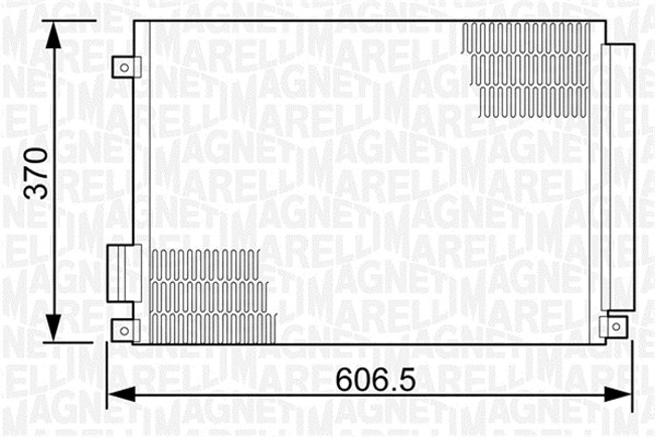 Condensator, climatizare 350203497000 MAGNETI MARELLI