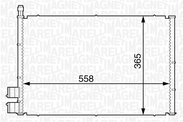 Condensator, climatizare 350203605000 MAGNETI MARELLI