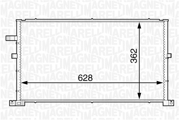 Condensator, climatizare 350203607000 MAGNETI MARELLI
