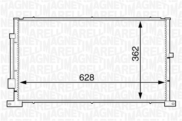 Condensator, climatizare 350203608000 MAGNETI MARELLI