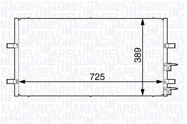 Condensator, climatizare 350203730000 MAGNETI MARELLI