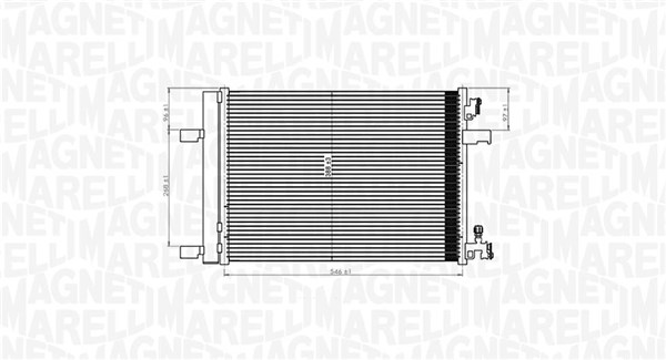 Condensator, climatizare 350203769000 MAGNETI MARELLI