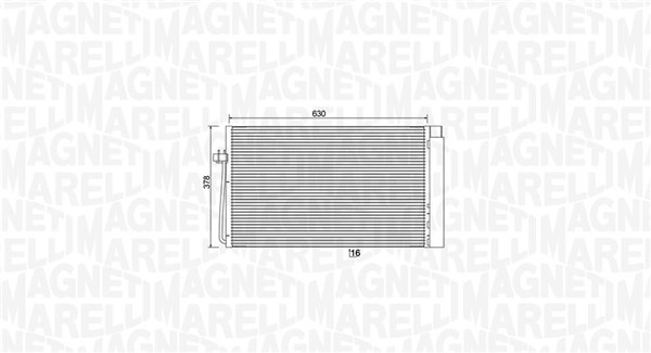 Condensator, climatizare 350203899000 MAGNETI MARELLI