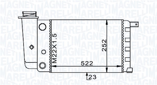 Radiator, racire motor 350213101000 MAGNETI MARELLI
