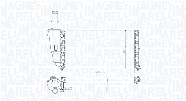 Radiator, racire motor 350213114000 MAGNETI MARELLI