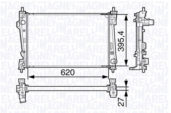Radiator, racire motor 350213131200 MAGNETI MARELLI