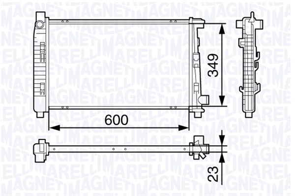 Radiator, racire motor 350213132000 MAGNETI MARELLI