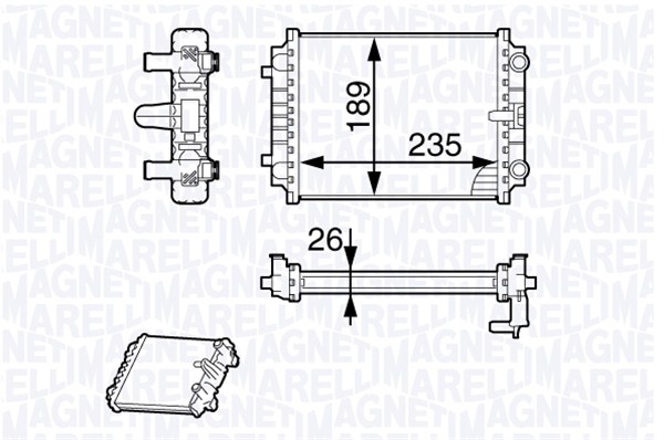Radiator, racire motor 350213138900 MAGNETI MARELLI