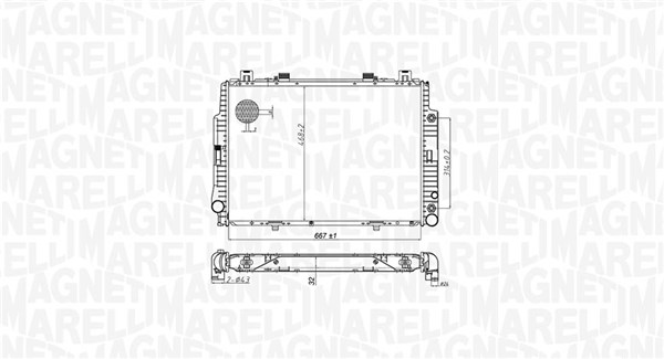Radiator, racire motor 350213174700 MAGNETI MARELLI
