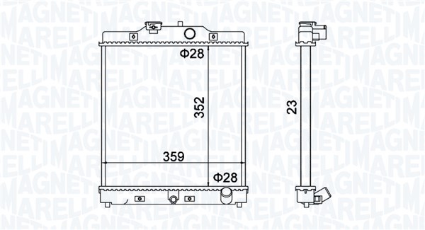 Radiator, racire motor 350213175100 MAGNETI MARELLI