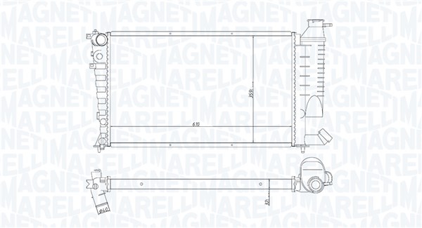 Radiator, racire motor 350213188400 MAGNETI MARELLI