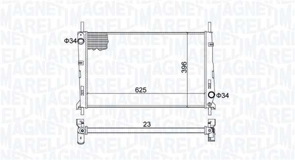 Radiator, racire motor 350213189300 MAGNETI MARELLI