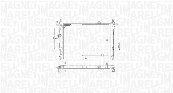 Radiator, racire motor 350213193200 MAGNETI MARELLI