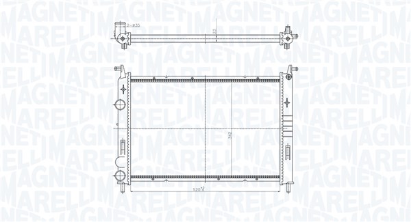 Radiator, racire motor 350213196400 MAGNETI MARELLI