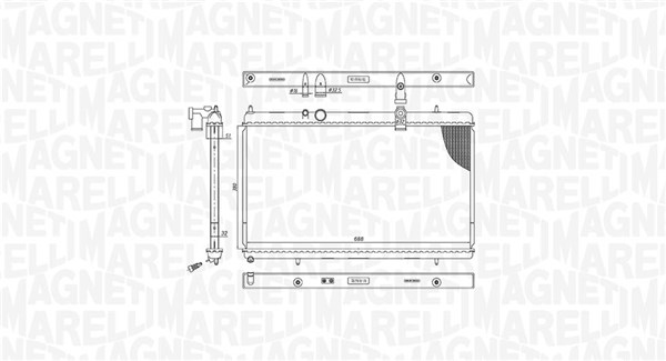 Radiator, racire motor 350213200900 MAGNETI MARELLI