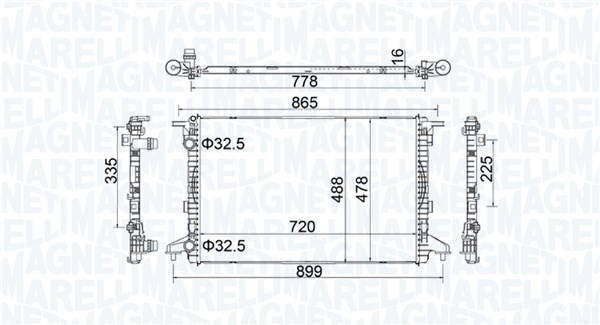 Radiator, racire motor 350213201900 MAGNETI MARELLI