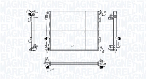 Radiator, racire motor 350213207500 MAGNETI MARELLI