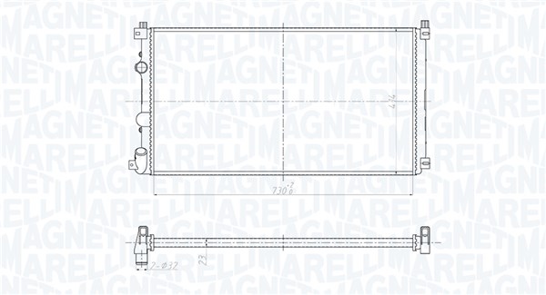 Radiator, racire motor 350213209500 MAGNETI MARELLI