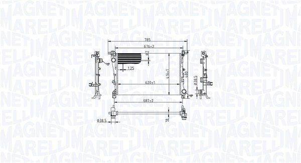 Radiator, racire motor 350213217900 MAGNETI MARELLI