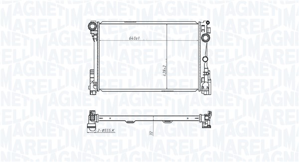 Radiator, racire motor 350213220700 MAGNETI MARELLI