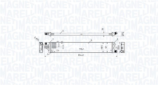 Radiator, racire motor 350213221200 MAGNETI MARELLI