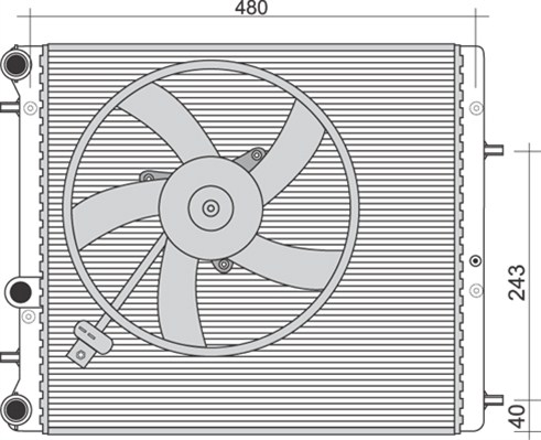 Radiator, racire motor 350213851000 MAGNETI MARELLI