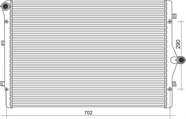 Radiator, racire motor 350213855000 MAGNETI MARELLI