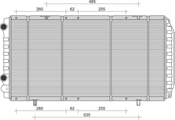 Radiator, racire motor 350213894000 MAGNETI MARELLI