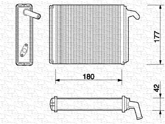 Schimbator caldura, incalzire habitaclu 350218054000 MAGNETI MARELLI