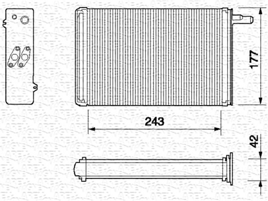 Schimbator caldura, incalzire habitaclu 350218056000 MAGNETI MARELLI