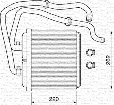 Schimbator caldura, incalzire habitaclu 350218072000 MAGNETI MARELLI