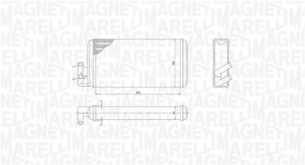 Schimbator caldura, incalzire habitaclu 350218403000 MAGNETI MARELLI