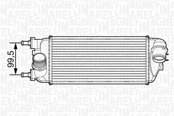 Intercooler, compresor 351319201500 MAGNETI MARELLI