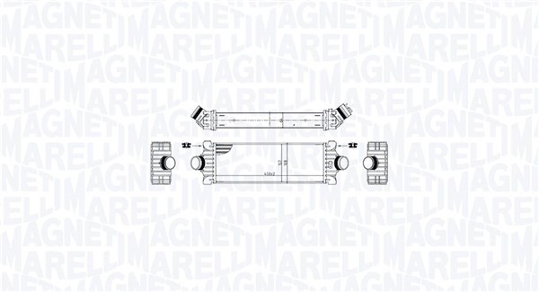 Intercooler, compresor 351319206050 MAGNETI MARELLI