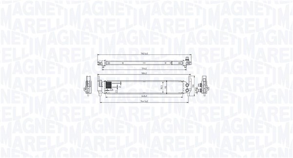 Intercooler, compresor 351319206060 MAGNETI MARELLI