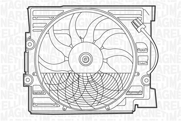 Ventilator, radiator 069422276010 MAGNETI MARELLI