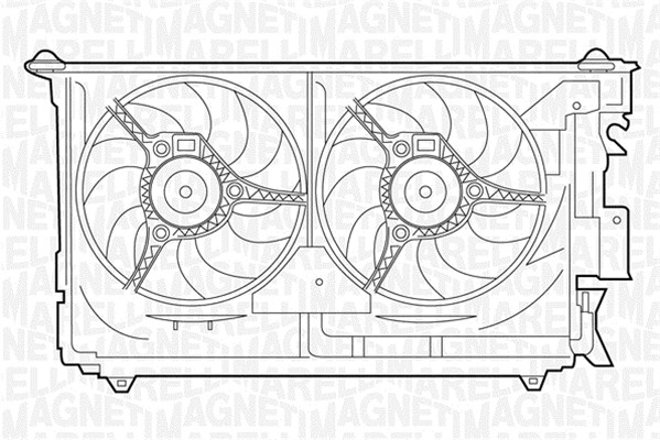 Ventilator, radiator 069422284010 MAGNETI MARELLI