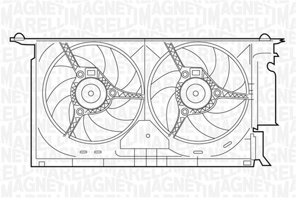 Ventilator, radiator 069422285010 MAGNETI MARELLI