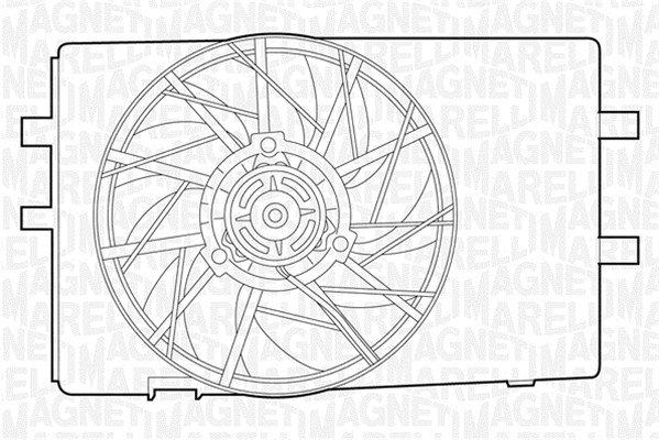 Ventilator, radiator 069422325010 MAGNETI MARELLI