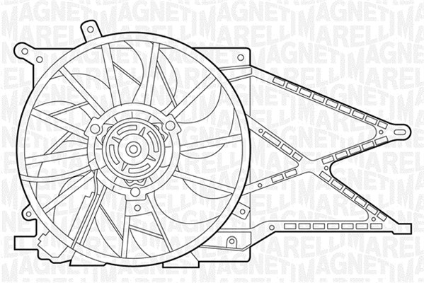 Ventilator, radiator 069422332010 MAGNETI MARELLI
