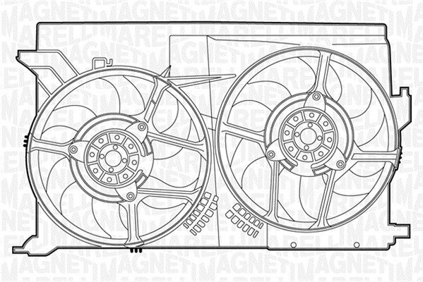 Ventilator, radiator 069422342010 MAGNETI MARELLI