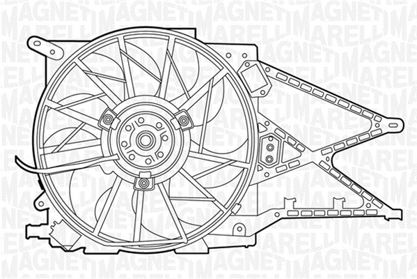 Ventilator, radiator 069422433010 MAGNETI MARELLI