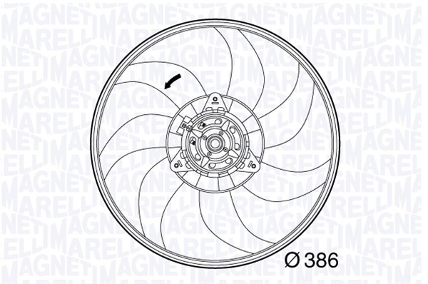 Ventilator, radiator 069422563010 MAGNETI MARELLI
