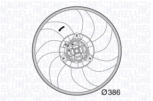 Ventilator, radiator 069422564010 MAGNETI MARELLI