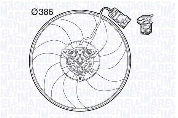 Ventilator, radiator 069422570010 MAGNETI MARELLI