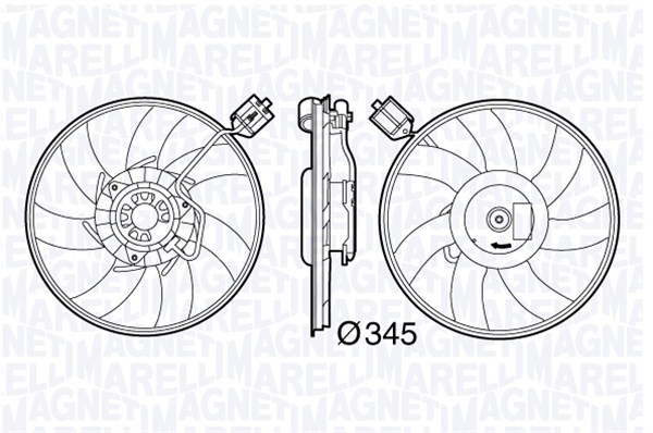 Ventilator, radiator 069422586010 MAGNETI MARELLI