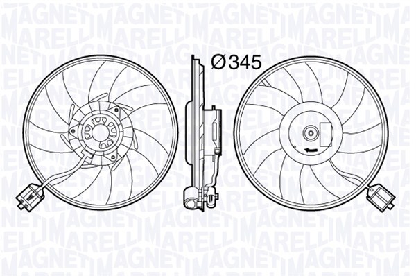 Ventilator, radiator 069422587010 MAGNETI MARELLI