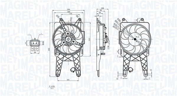 Ventilator, radiator 069422818010 MAGNETI MARELLI