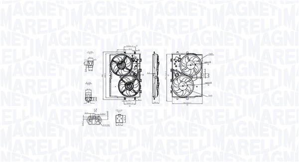 Ventilator, radiator 069422853010 MAGNETI MARELLI