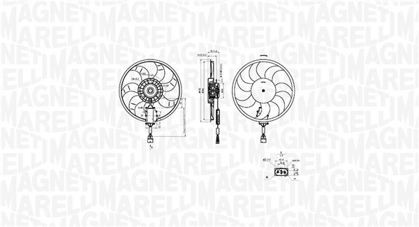 Ventilator, radiator 069422882010 MAGNETI MARELLI